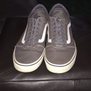 Vans all grey and white